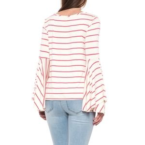 Alison Andrews Tops - Alison Andrews Striped Ruffled Sleeve Shirt - NWT Alison Andrews Tops - Alison Andrews Striped Ruffled Sleeve Shirt - NWT
